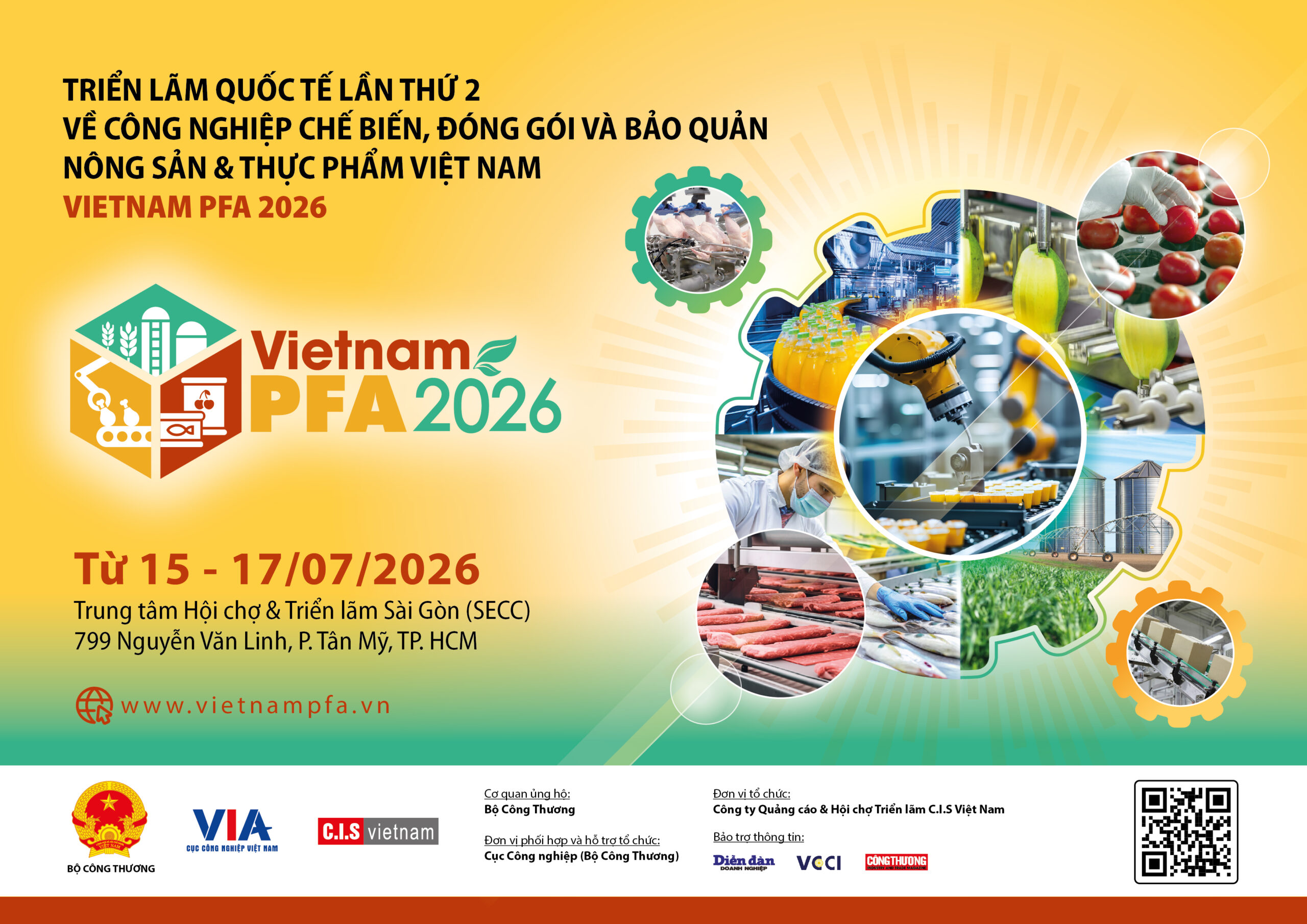 Vietnam PFA 2026 - Triển lãm quốc tế lần thứ 2 về công nghiệp chế biến, đóng gói và bảo quản nông sản & thực phẩm Việt Nam